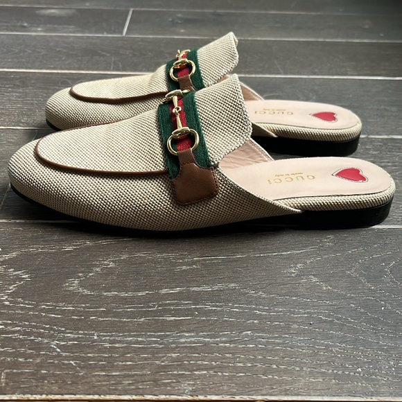 Gucci Princetown mules in canvas - Picture 6 of 12